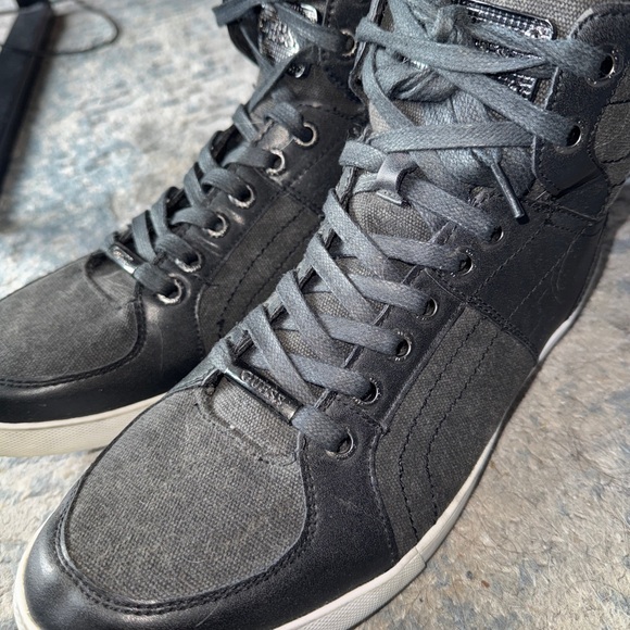 Guess Men's Charcoal High-Top Sneakers - Picture 1 of 7